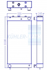 Wasserkhler passend fr Komatsu