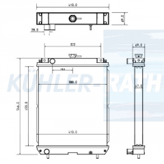 Wasserkhler passend fr Caterpillar/Kubota