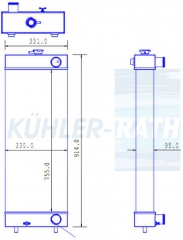 Wasserkhler passend fr Komatsu