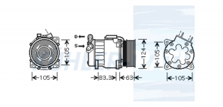 Kompressor passend fr Peugeot/Citron/Fiat/Lancia