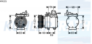 Kompressor passend fr Hyundai