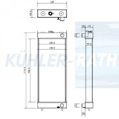 Wasserkhler passend fr Komatsu