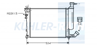 Wasserkhler passend fr Citron/Peugeot