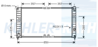 Wasserkhler passend fr Opel