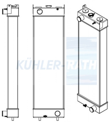 Wasserkhler passend fr Komatsu