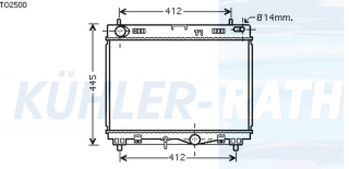 Wasserkhler passend fr Subaru/Toyota