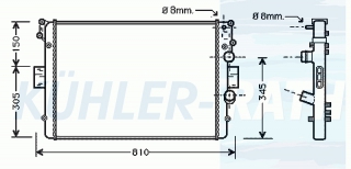 Wasserkhler passend fr Iveco