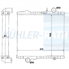 Wasserkhler passend fr Deutz