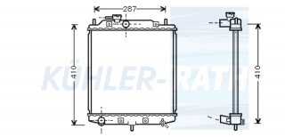 Wasserkhler passend fr Daihatsu