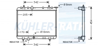 Wasserkhler passend fr Peugeot/Citron