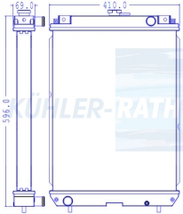 Wasserkhler passend fr Kubota/Caterpillar/Hitachi