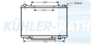 Wasserkhler passend fr Opel