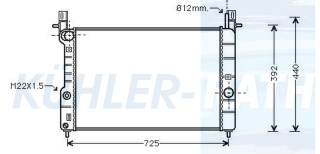 Wasserkhler passend fr Opel