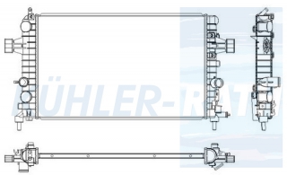 Wasserkhler passend fr Opel