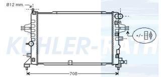 Wasserkhler passend fr Opel