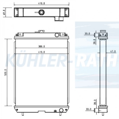 Wasserkhler passend fr Caterpillar