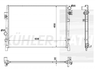 Wasserkhler passend fr Dodge/Fiat