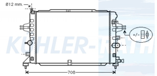 Wasserkhler passend fr Opel