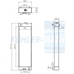 Wasserkhler passend fr Komatsu