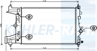 Wasserkhler passend fr Opel