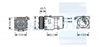 Kompressor passend fr Ford/Fiat/Citron/Lancia/Peugeot