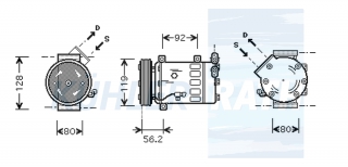 Kompressor passend fr Citroen/Peugeot