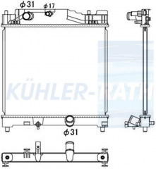 Wasserkhler passend fr Toyota