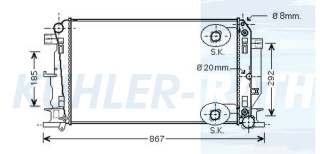 Wasserkhler passend fr Mercedes-Benz/VW