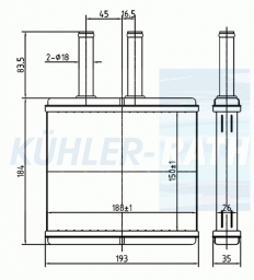 Heizkhler passend fr Chevrolet/Daewoo/Pontiac