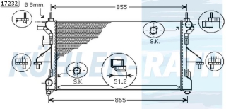 Wasserkhler passend fr Fiat