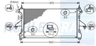 Wasserkhler passend fr Fiat