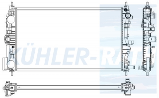 Wasserkhler passend fr Chevrolet/Opel