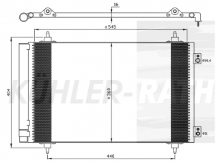 Kondensator passend fr Citron/Fiat/Lancia/Peugeot