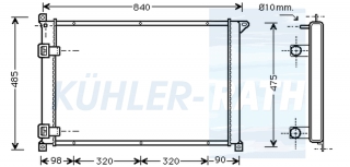 Wasserkhler passend fr Renault/Opel