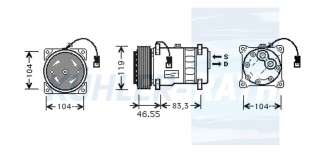 Kompressor passend fr Citron/Peugeot/Fiat