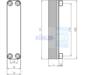 Plattenwrmetauscher passend fr 10 Platten