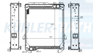 Wasserkhler passend fr Caterpillar