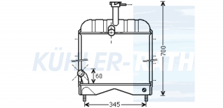 Wasserkhler passend fr Massey Ferguson