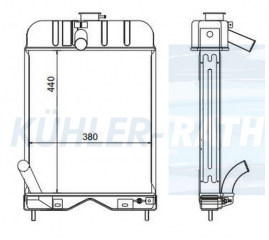 Wasserkhler passend fr Massey Ferguson