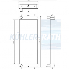 Wasserkhler passend fr Case/Hitachi