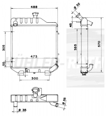 Wasserkhler passend fr Mercedes-Benz