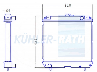 Wasserkhler passend fr Daihatsu/Kubota