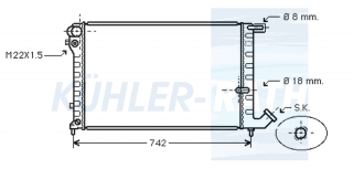 Wasserkhler passend fr Citron/Peugeot