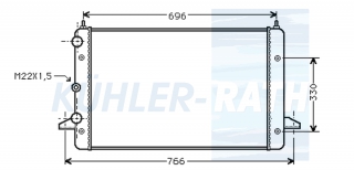 Wasserkhler passend fr Ford/VW