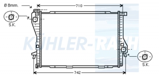 Wasserkhler passend fr BMW