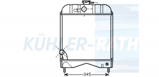 Wasserkhler passend fr Massey Ferguson