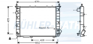 Wasserkhler passend fr Fiat