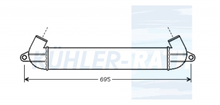 Ladeluftkhler passend fr Fiat