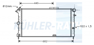 Wasserkhler passend fr Opel