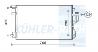 Kondensator passend fr Hyundai Kia